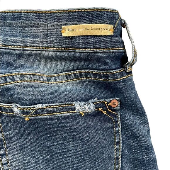 ANTHROPOLOGIE PILCRO Gold Foil Dipped Jeans Size 25 - Picture 10 of 11